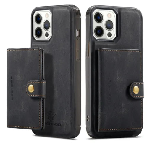 Luxury Magnetic Safe Leather Case For iPhone