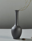 Ceramic Flower Vase Porcelain Black