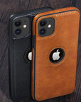 Solid Color PU Leather Phone Case For iPhones