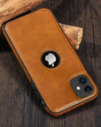 Solid Color PU Leather Phone Case For iPhones