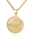 Astrological Sign Coin Pendant Necklace