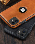 Solid Color PU Leather Phone Case For iPhones